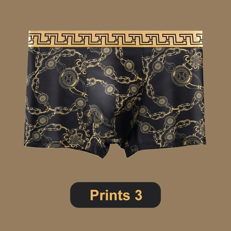 Men's Luxury Printed Breathable Cooling Boxer Briefs - Image 12