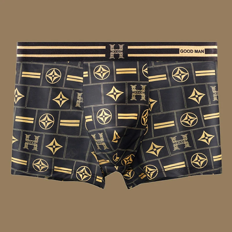Men's Luxury Printed Breathable Cooling Boxer Briefs - Image 5