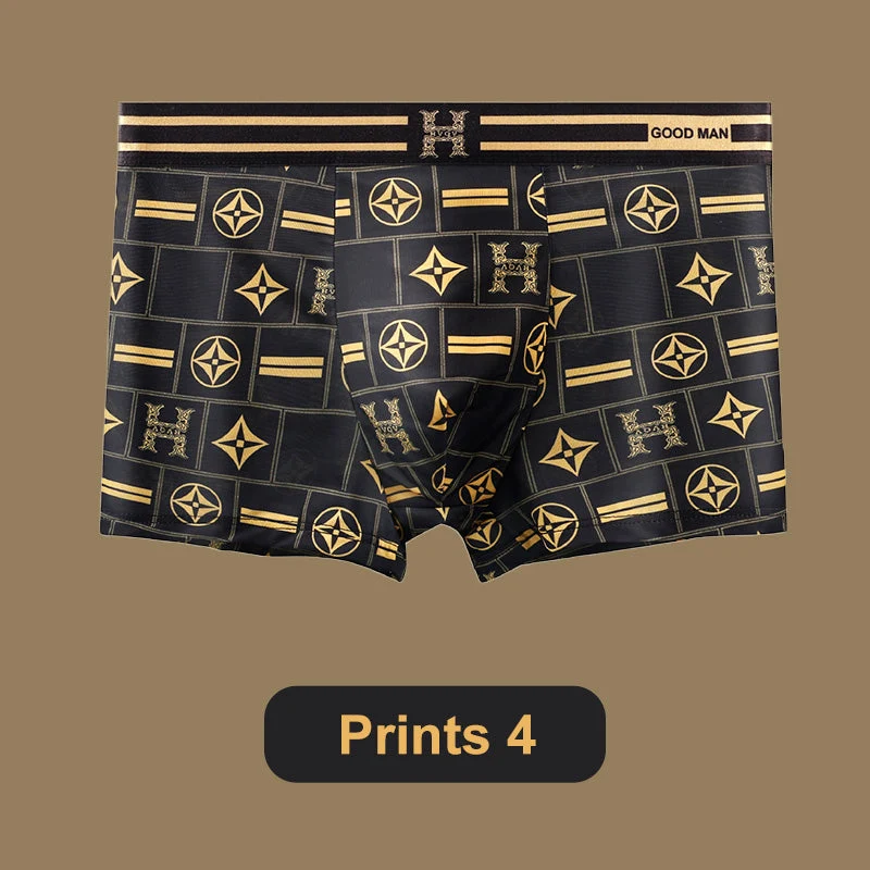 Men's Luxury Printed Breathable Cooling Boxer Briefs - Image 9