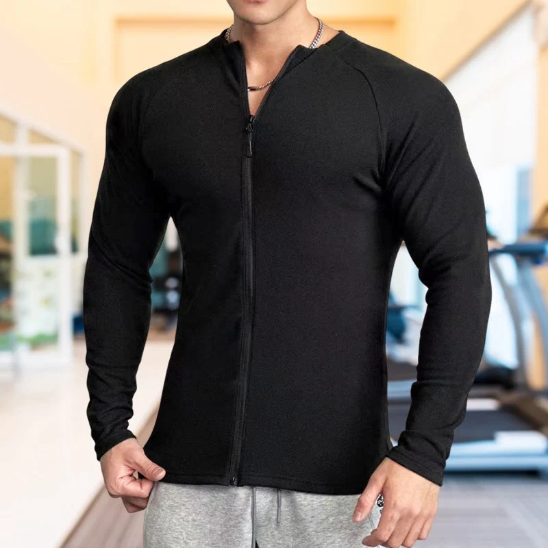 Men's Standing Collar High Stretch Athletic Jacket - Image 5