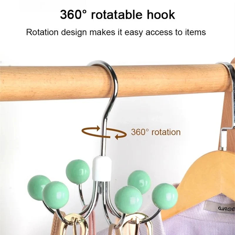 360° Rotatable Multifunctional Storage Hanger with 6 Hooks - Image 4