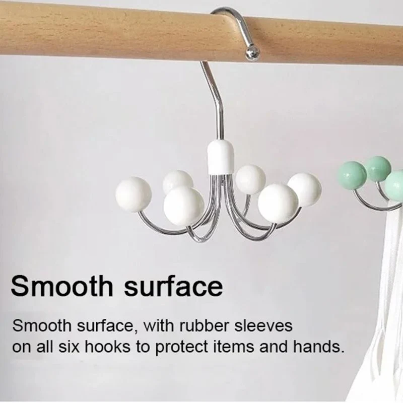 360° Rotatable Multifunctional Storage Hanger with 6 Hooks - Image 6