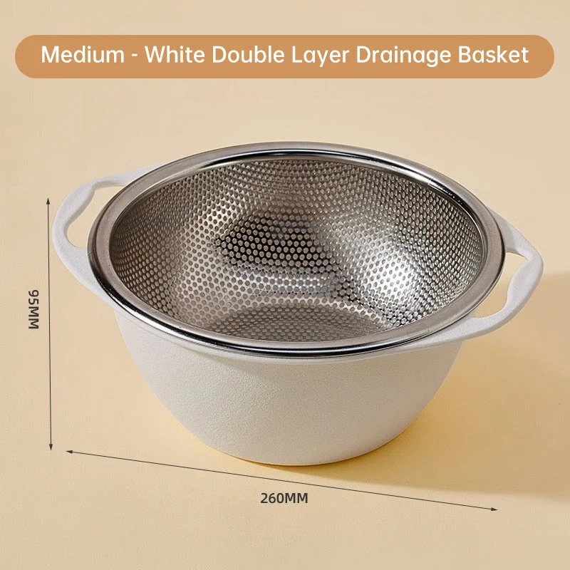 Multipurpose Double Layer Drainage Basket - Image 10
