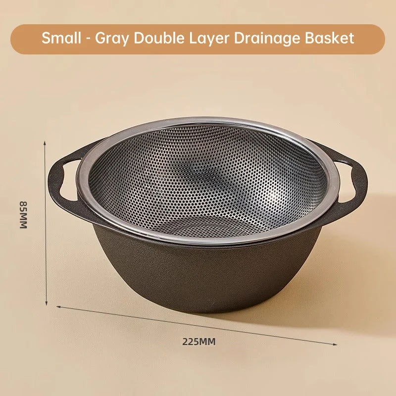 Multipurpose Double Layer Drainage Basket - Image 12