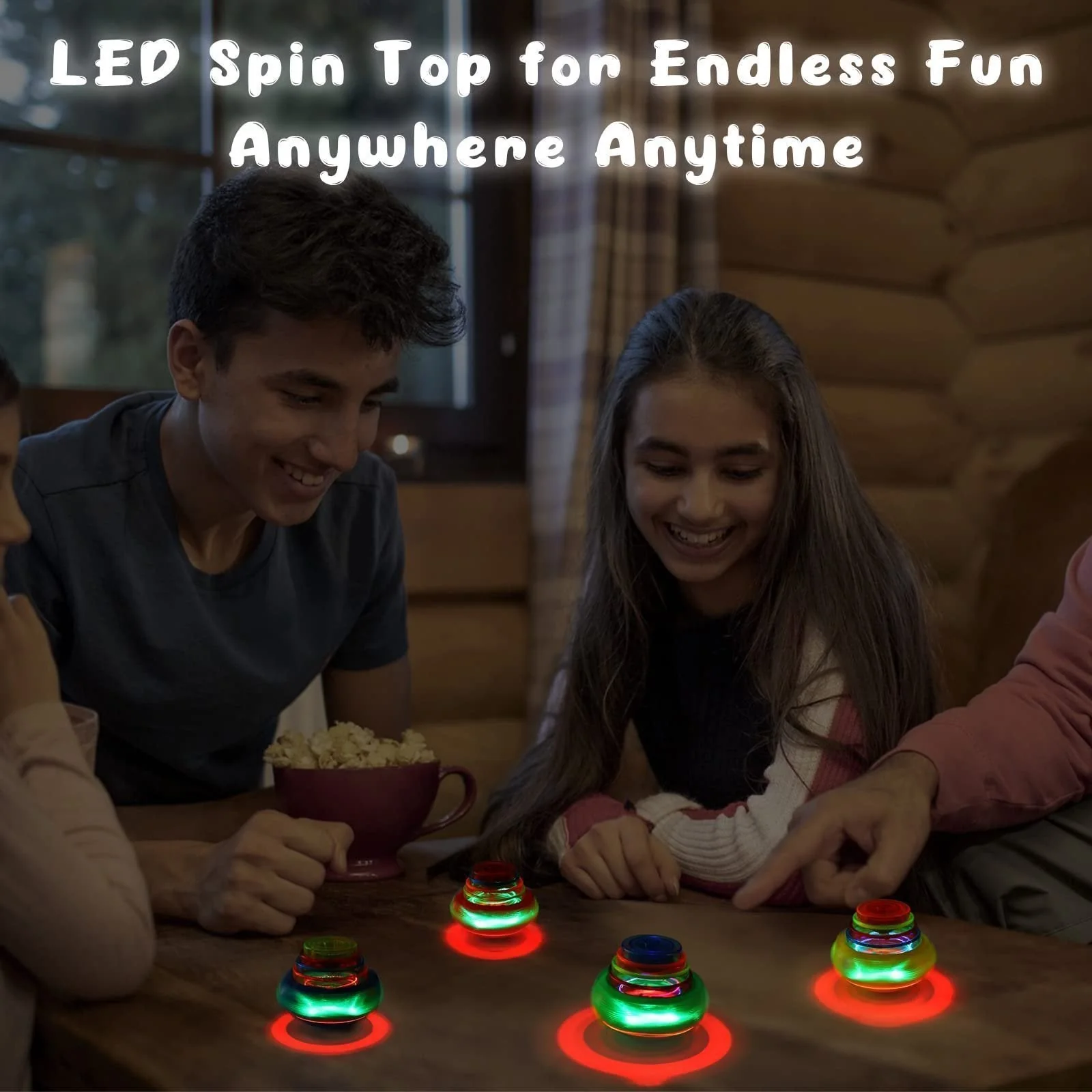 Christmas Gift For Kids🎁Music Flashing Spinners Toy With Launcher - Image 3