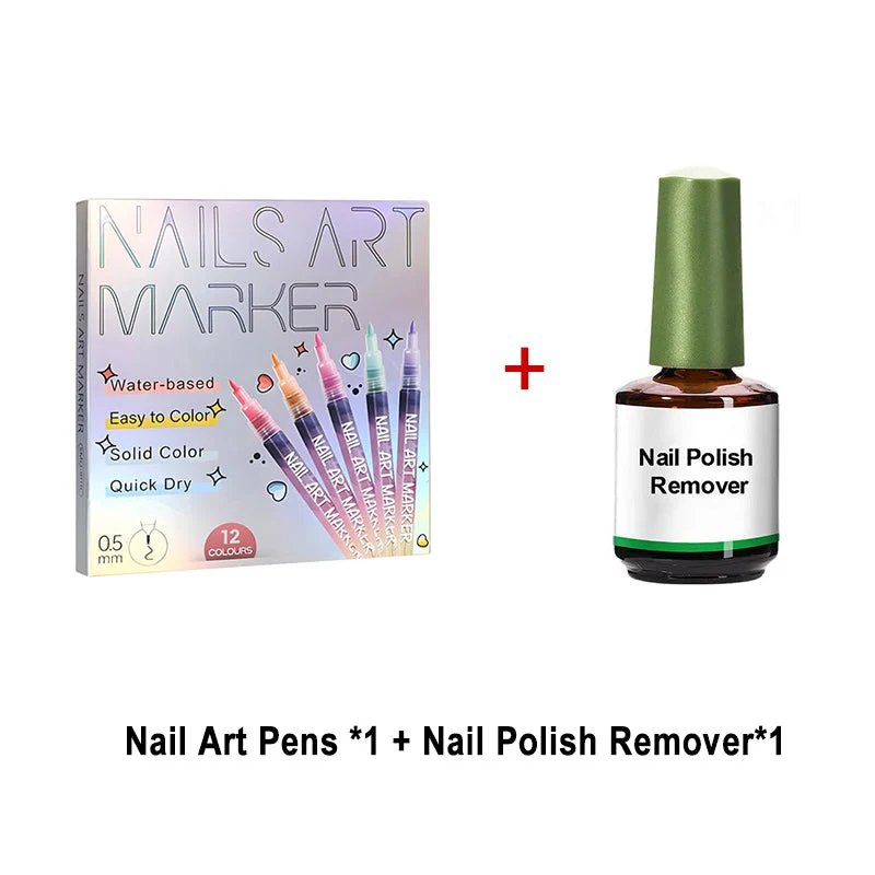 🎁Hot Sale 50% OFF⏳🎨12 Colors Nail Art Pens Set - Image 12