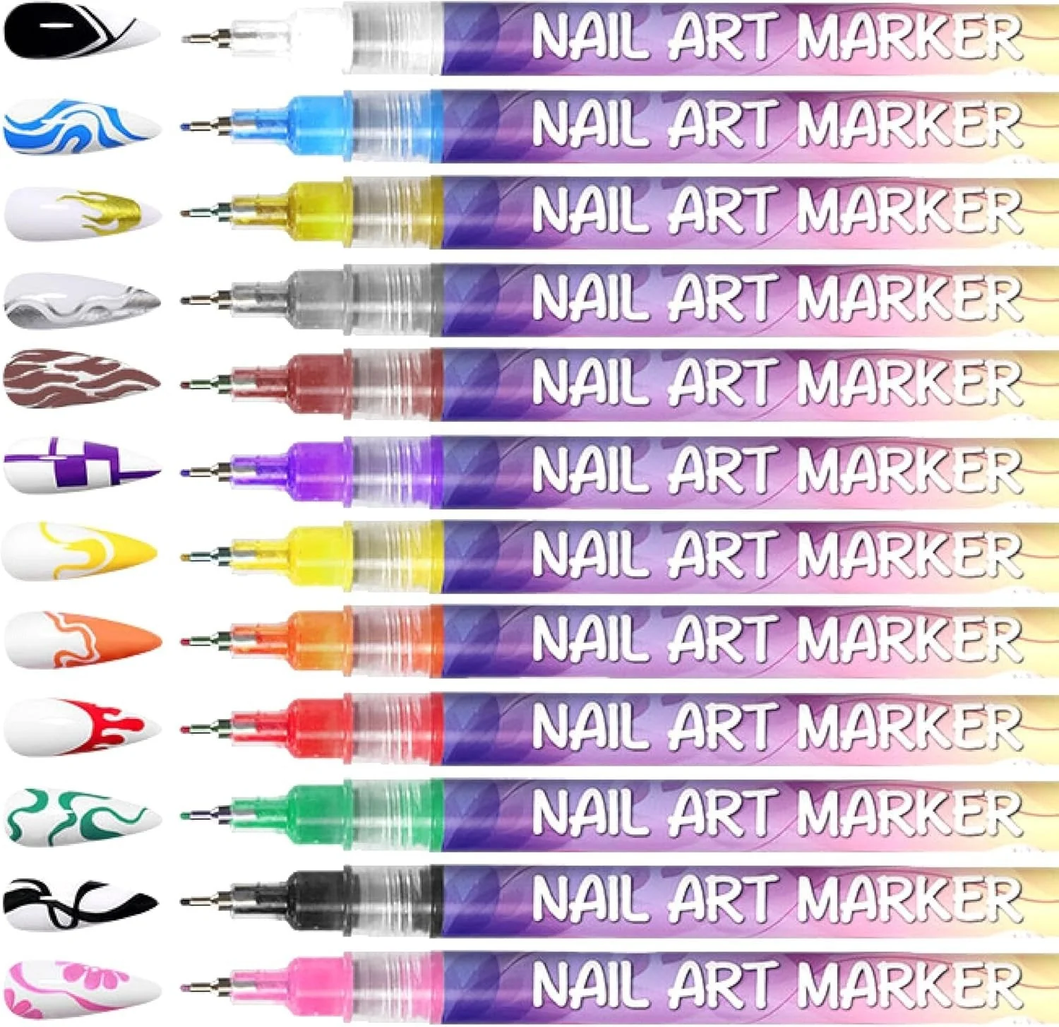 🎁Hot Sale 50% OFF⏳🎨12 Colors Nail Art Pens Set - Image 6