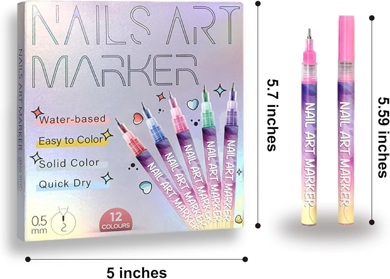 🎁Hot Sale 50% OFF⏳🎨12 Colors Nail Art Pens Set - Image 8