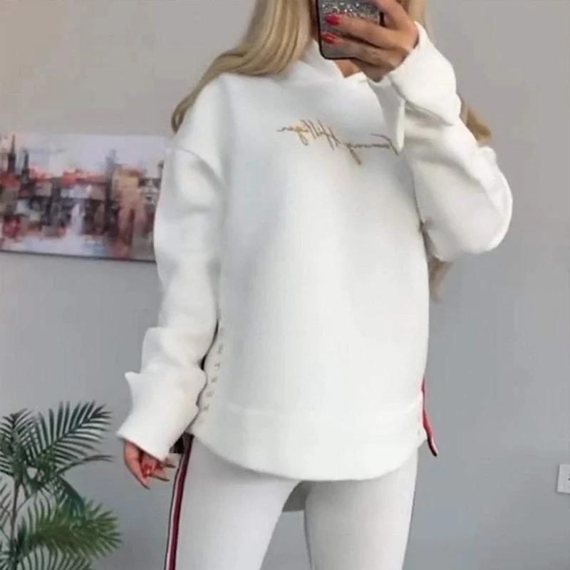 🔥2025 New Arrival - 50% OFF🎉Women's Long-Sleeved Striped Casual Hooded Top&pant ✈️Free Shippings - Image 5