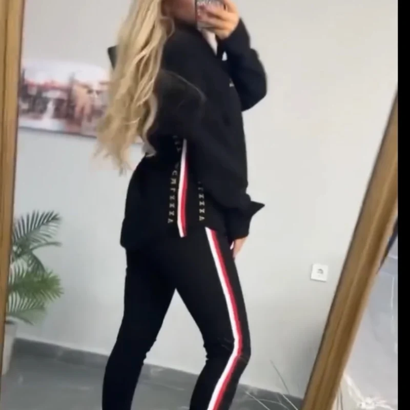 🔥2025 New Arrival - 50% OFF🎉Women's Long-Sleeved Striped Casual Hooded Top&pant ✈️Free Shippings - Image 6