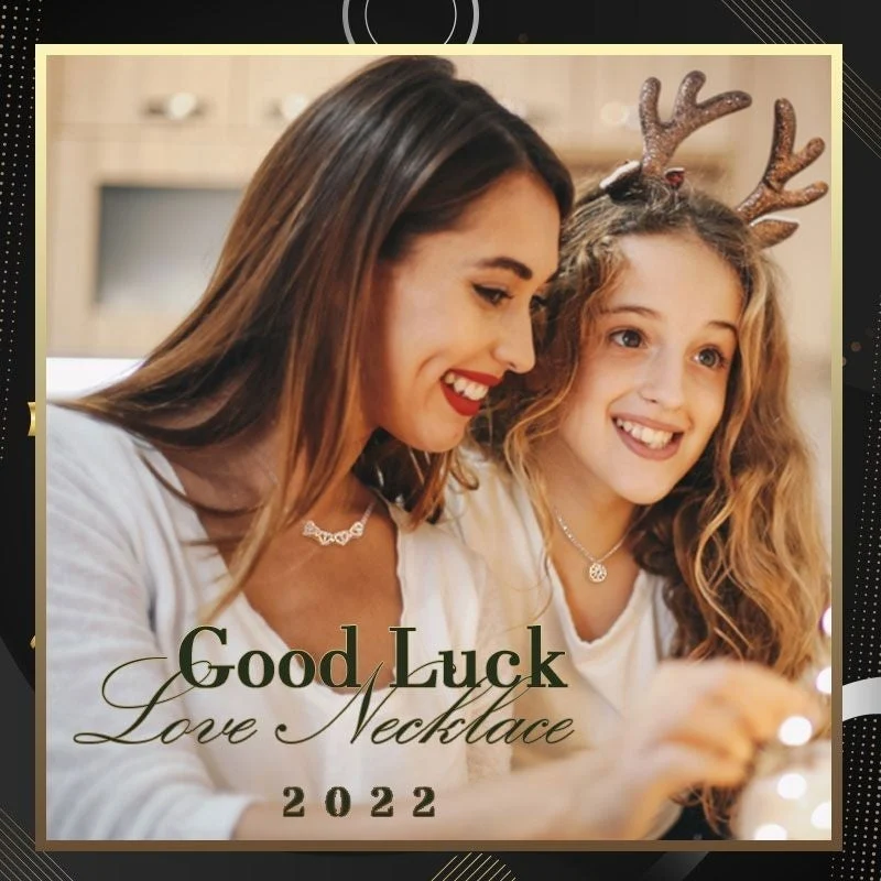 Lucky four-leaf clover & heart-shaped necklace - Image 3