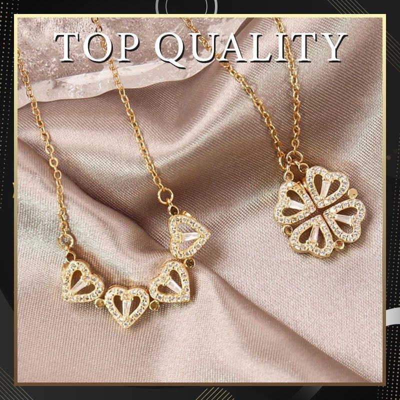 Lucky four-leaf clover & heart-shaped necklace - Image 7
