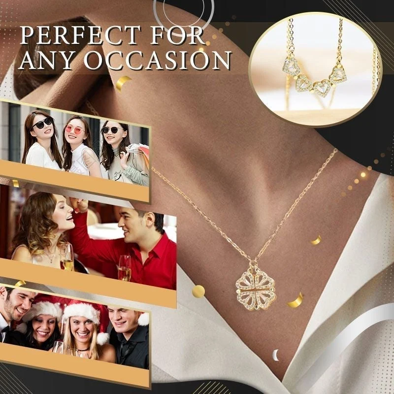 Lucky four-leaf clover & heart-shaped necklace - Image 8