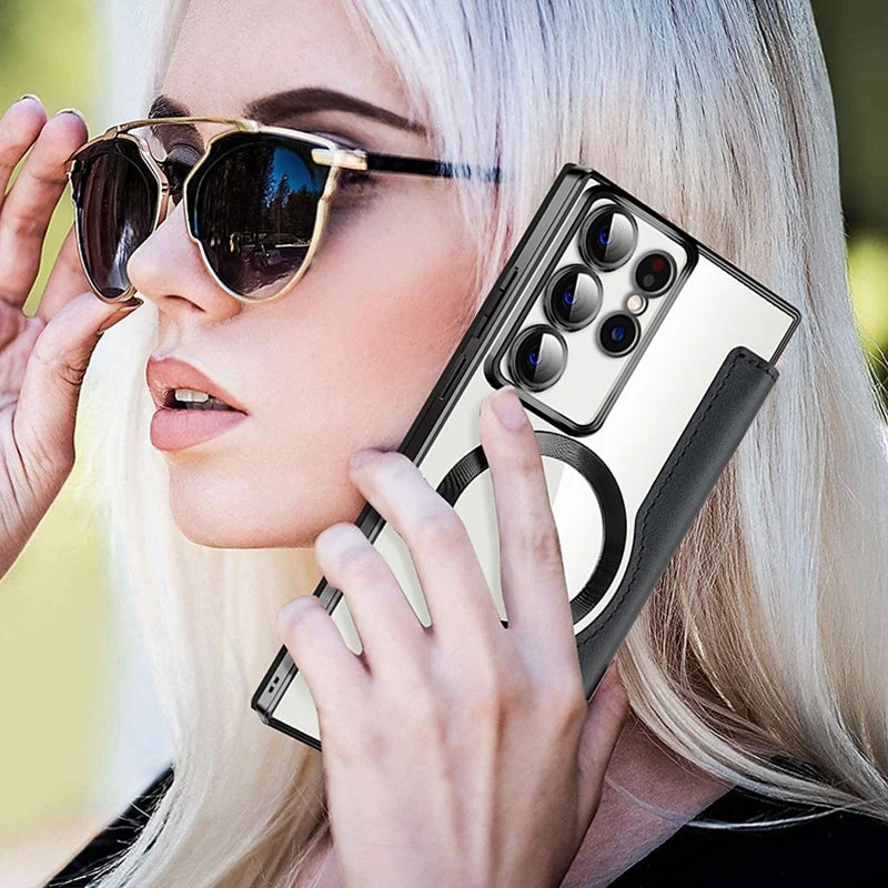 [🔥Today's Lowest Price]New Textured Flip Leather Phone Case for Samsung - Image 5