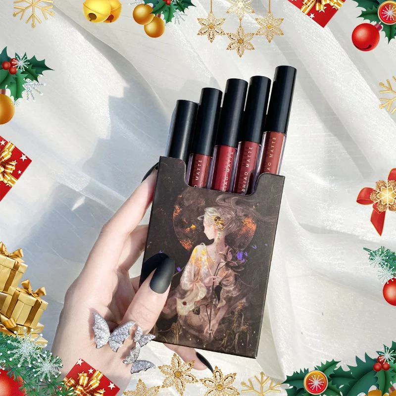 Nice Gift for Delicate Women! 5 Colors Nonstick Velvet Matte Lipstick Glaze - Image 7