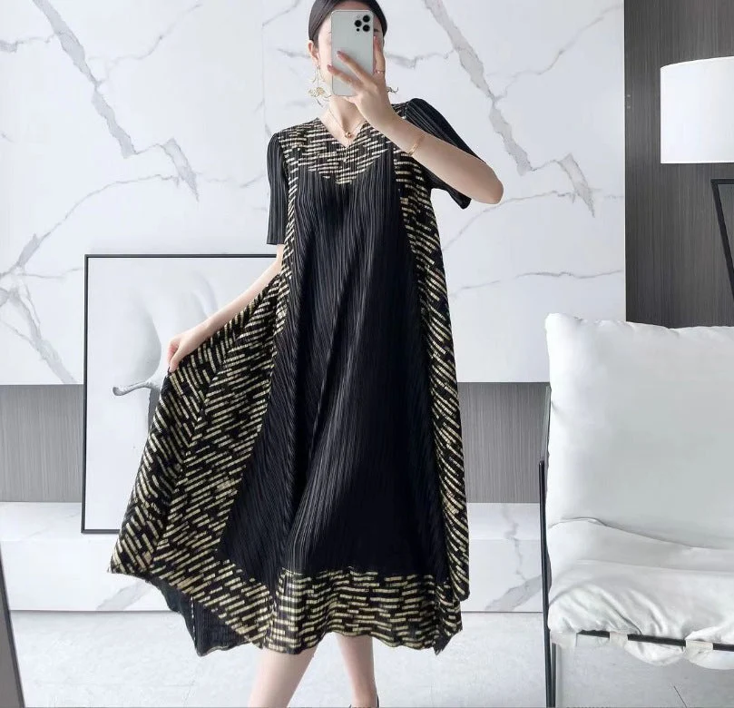 🌸Hot Sale 49% Off🌸Miyake Vintage Print Pleated Dress - Image 5