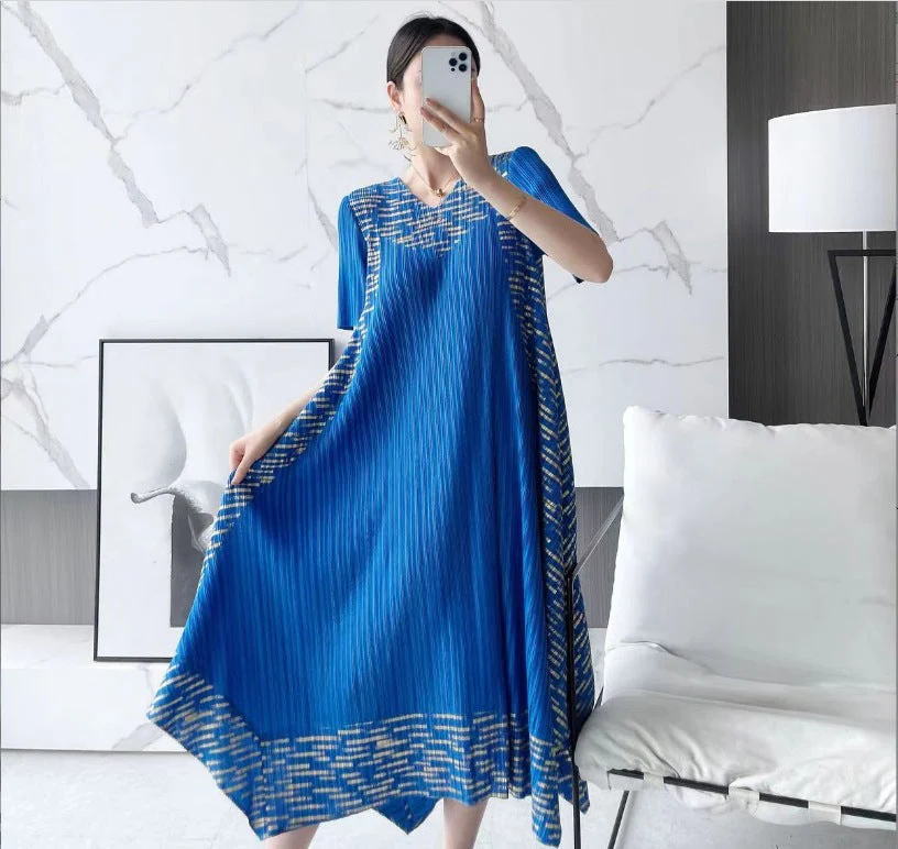 🌸Hot Sale 49% Off🌸Miyake Vintage Print Pleated Dress - Image 6