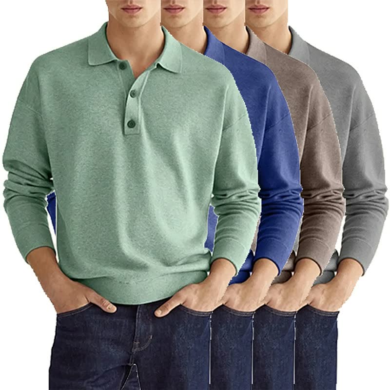 Men's Fashion Casual Loose Lapel Long Sleeve Shirt - Image 10
