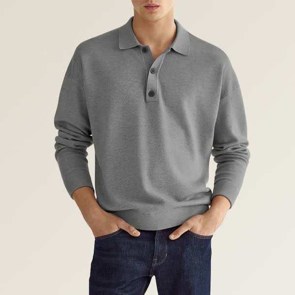 Men's Fashion Casual Loose Lapel Long Sleeve Shirt - Image 5