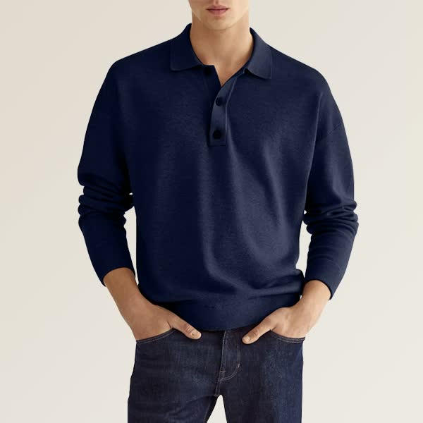 Men's Fashion Casual Loose Lapel Long Sleeve Shirt - Image 7