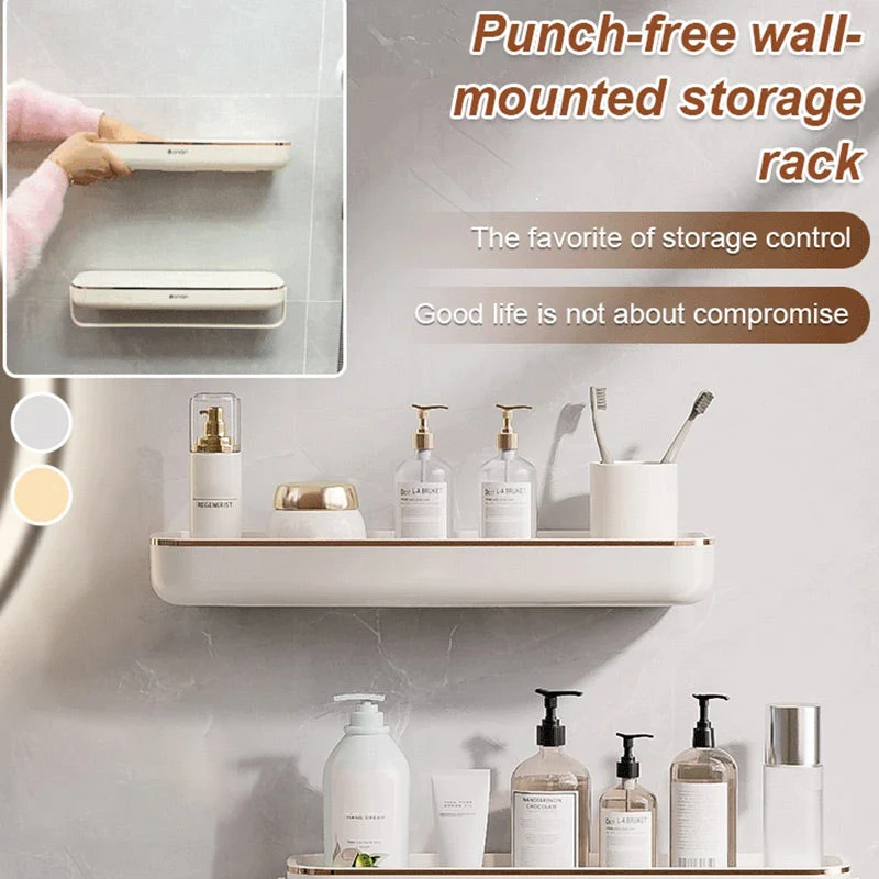 No-Punch Wall Mounted Bathroom Storage Shelf - Image 2