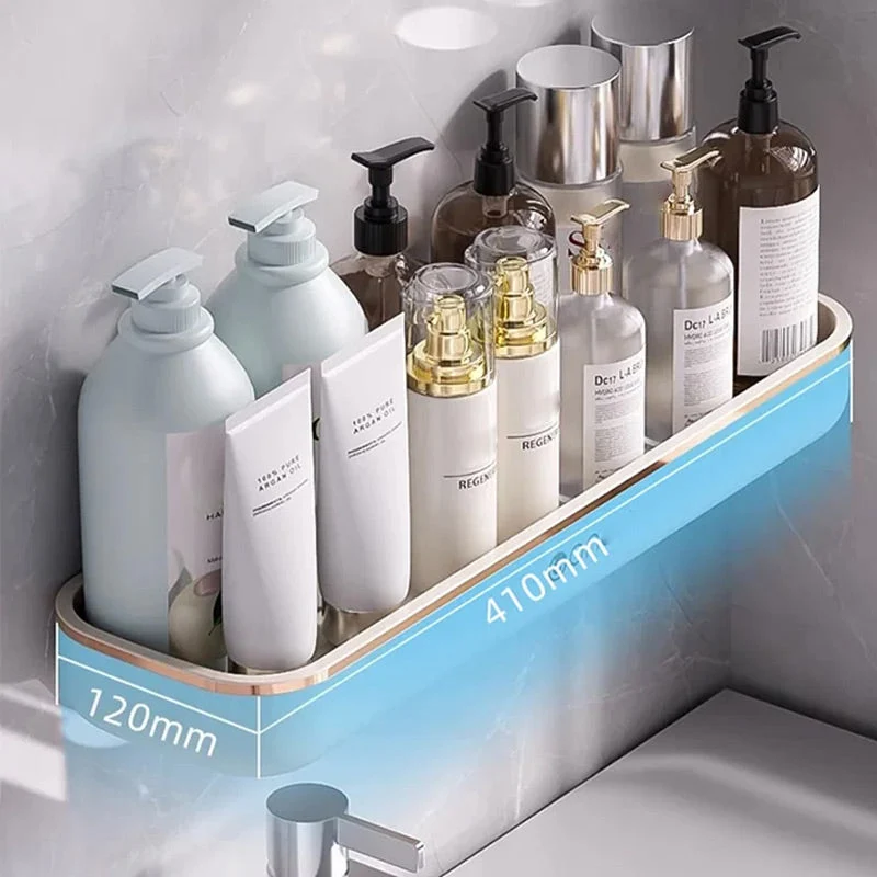 No-Punch Wall Mounted Bathroom Storage Shelf - Image 8