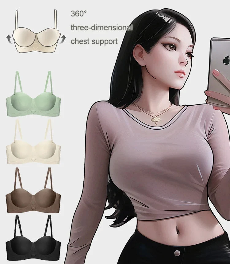 (Half Cup with Heart) Women's Seamless Underwear - Image 7