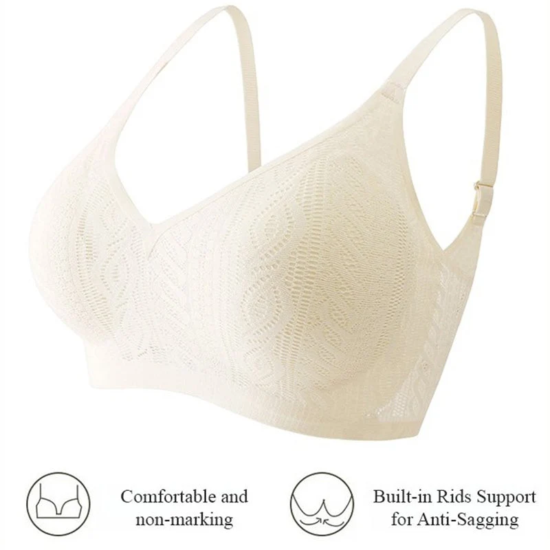 Seamless Wireless Elastic Lace Bra - Image 10