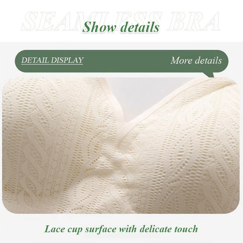 Seamless Wireless Elastic Lace Bra - Image 11