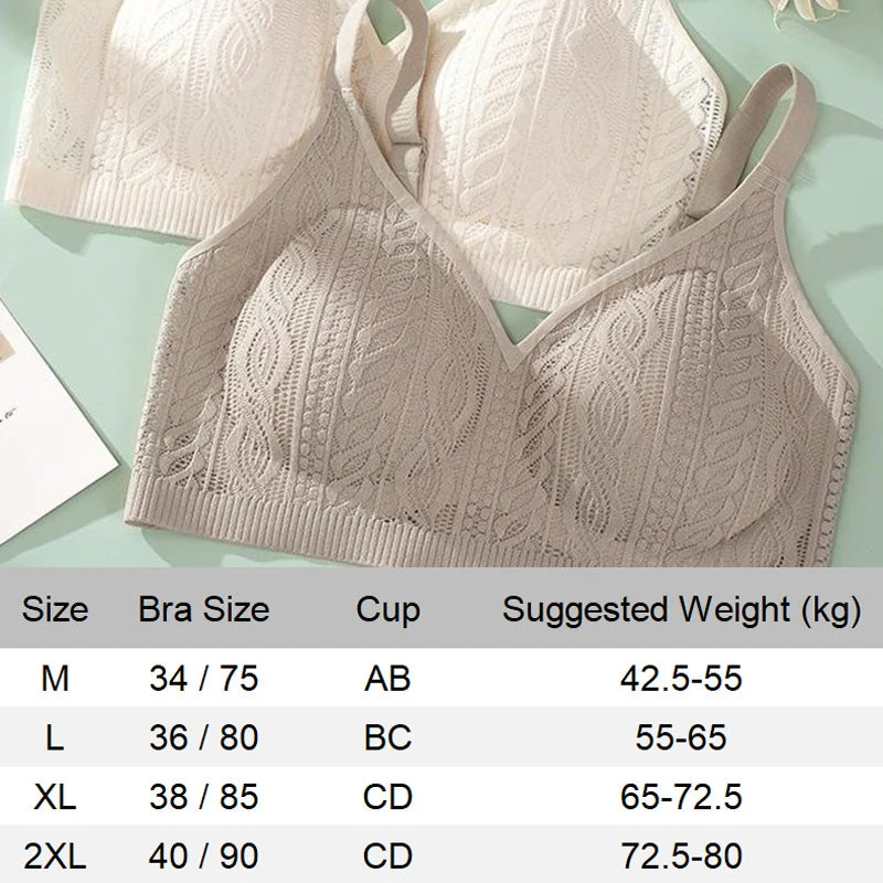 Seamless Wireless Elastic Lace Bra - Image 14