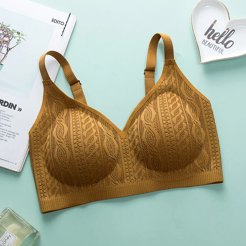 Seamless Wireless Elastic Lace Bra - Image 16