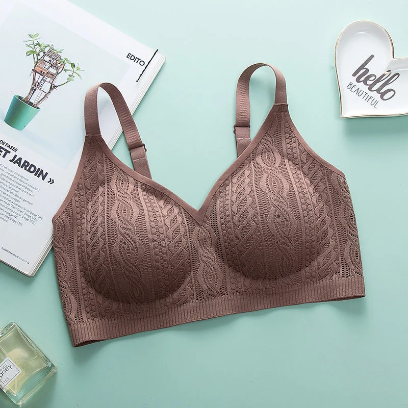 Seamless Wireless Elastic Lace Bra - Image 18