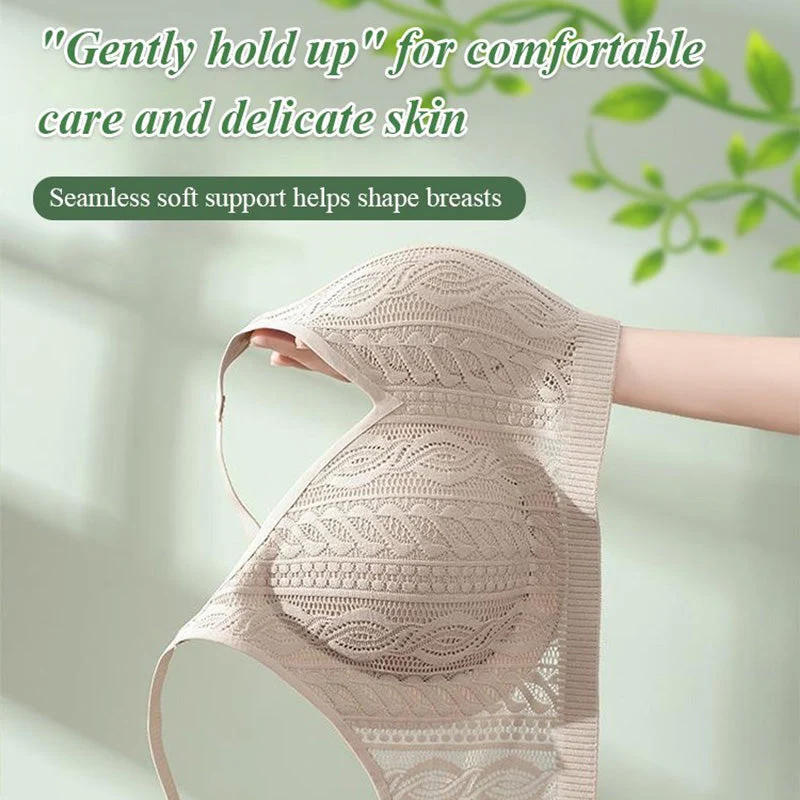 Seamless Wireless Elastic Lace Bra - Image 2