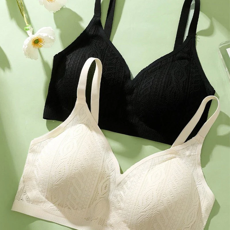 Seamless Wireless Elastic Lace Bra - Image 7