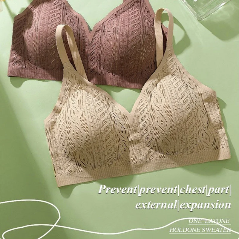 Seamless Wireless Elastic Lace Bra - Image 8