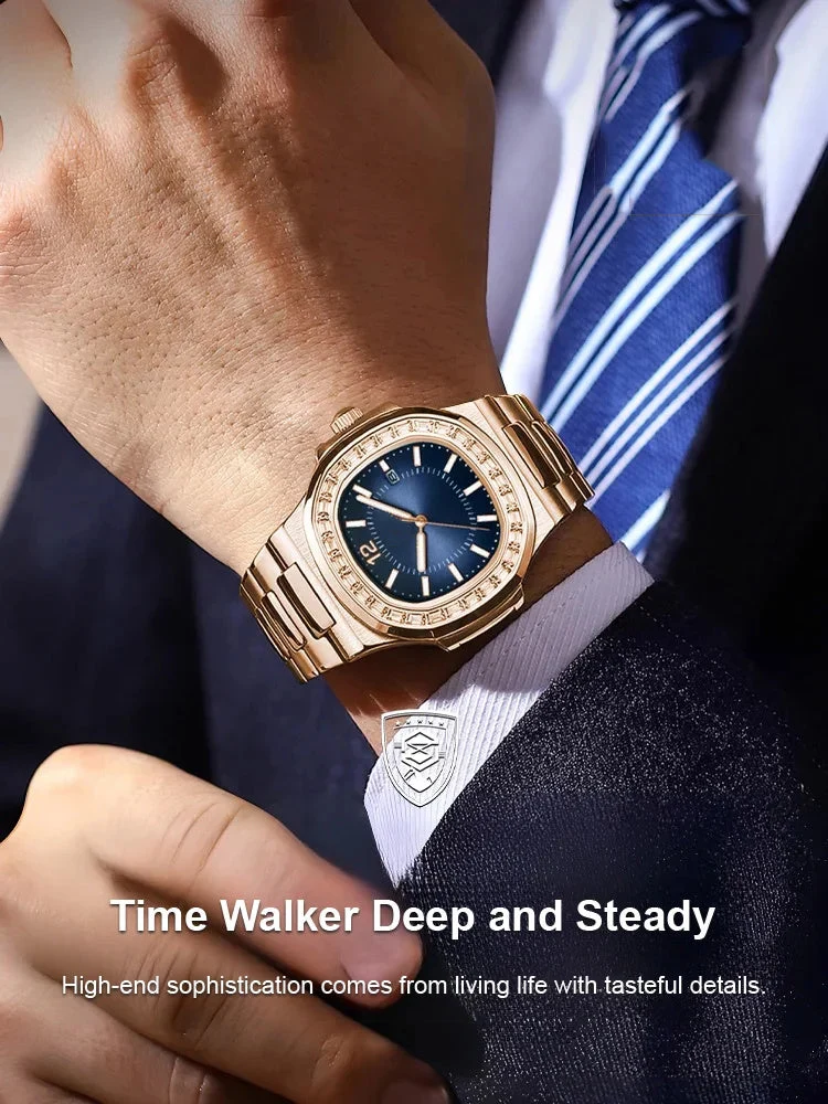 🔥🔥🔥(Last day for a limited time!)British Style Square Luxury Waterproof Quartz Watch for Men - Image 2