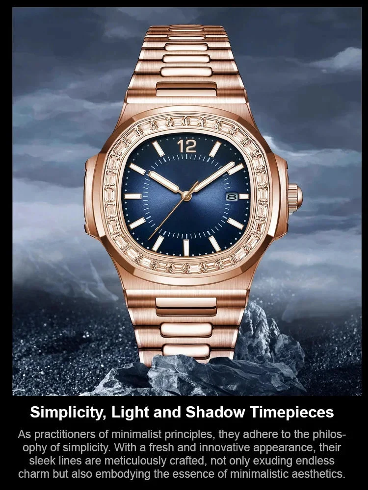 🔥🔥🔥(Last day for a limited time!)British Style Square Luxury Waterproof Quartz Watch for Men - Image 4
