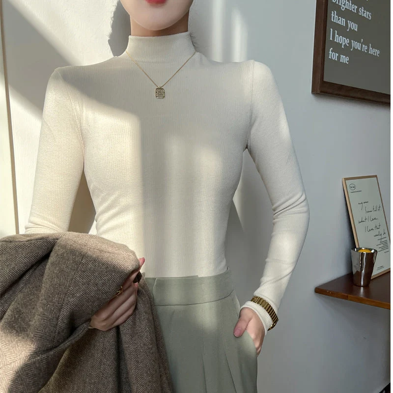 Body Shaping Double-Sided Ribbed Base Shirt for Women - Image 10