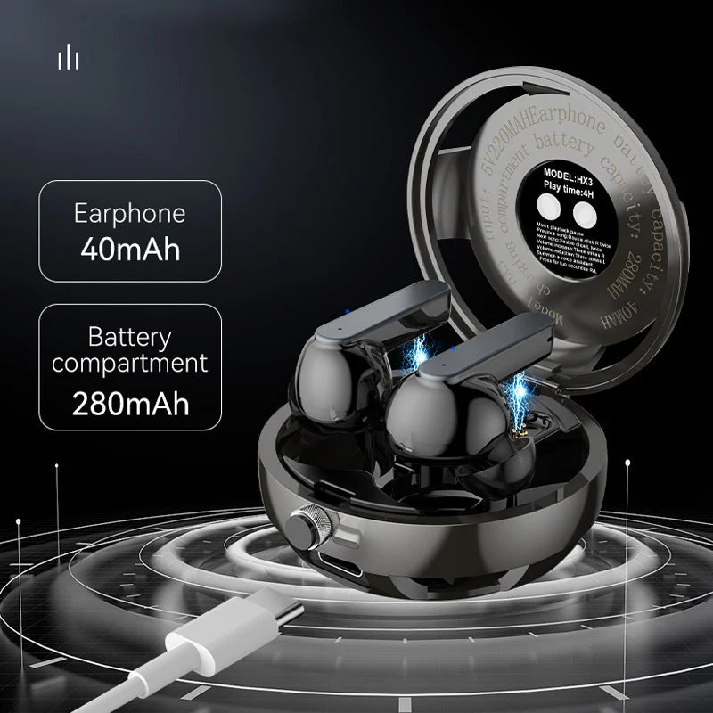 Skull Wireless Bluetooth Earphones With Metal Hanging Chain - Image 3