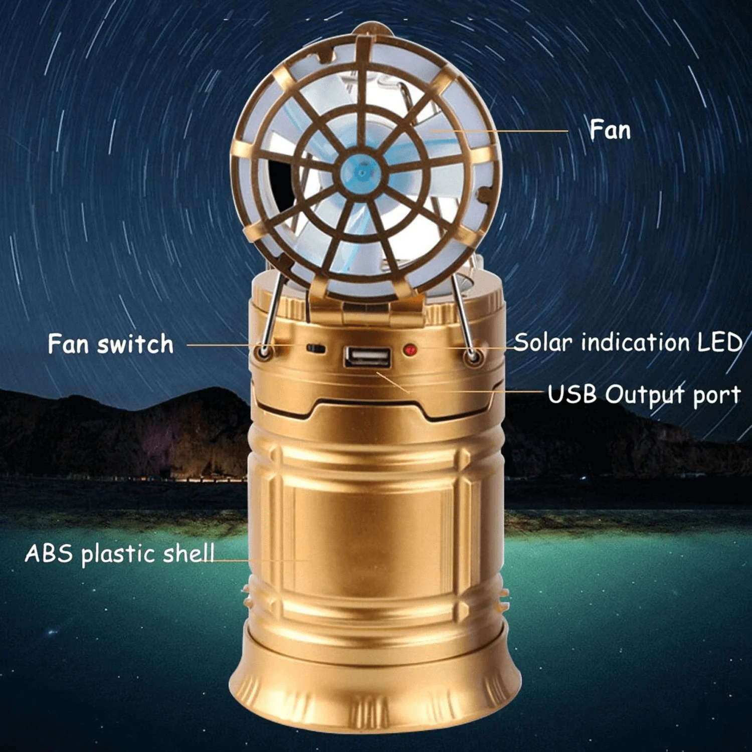🔥 Summer Hot Sale 🔥 - Portable Solar Camping Light With Fan - Image 6