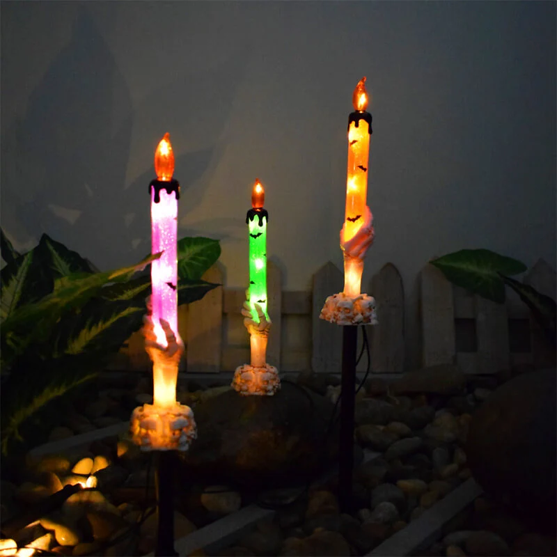 Best Gift*Solar Light Halloween Ghost Hand Candle Outdoor Floor Lamp - Image 2