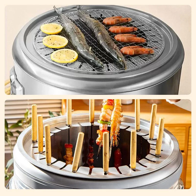💥Smokeless steel grill bucket with aerospace grade material - Image 2