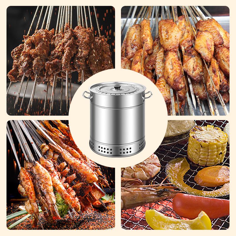 💥Smokeless steel grill bucket with aerospace grade material - Image 4