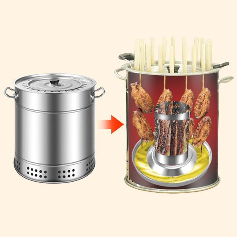 💥Smokeless steel grill bucket with aerospace grade material - Image 5