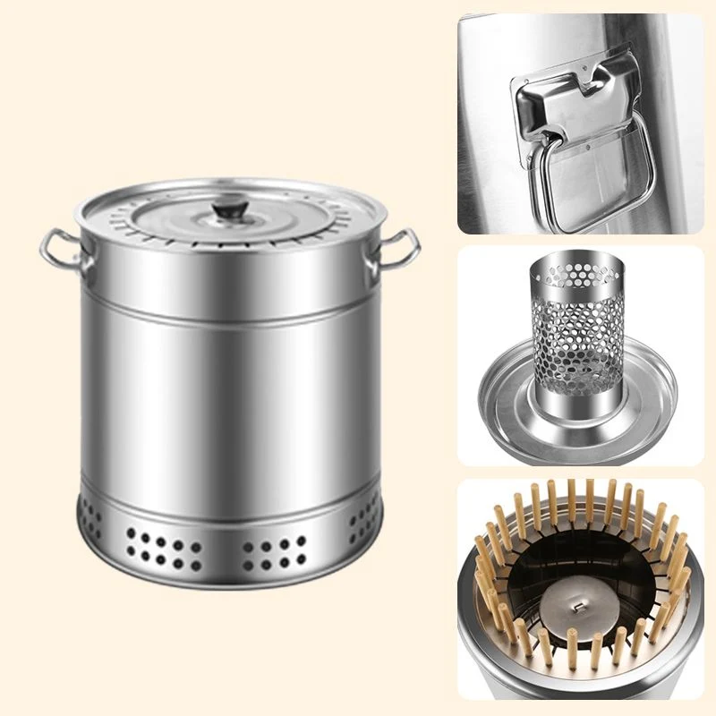💥Smokeless steel grill bucket with aerospace grade material - Image 9