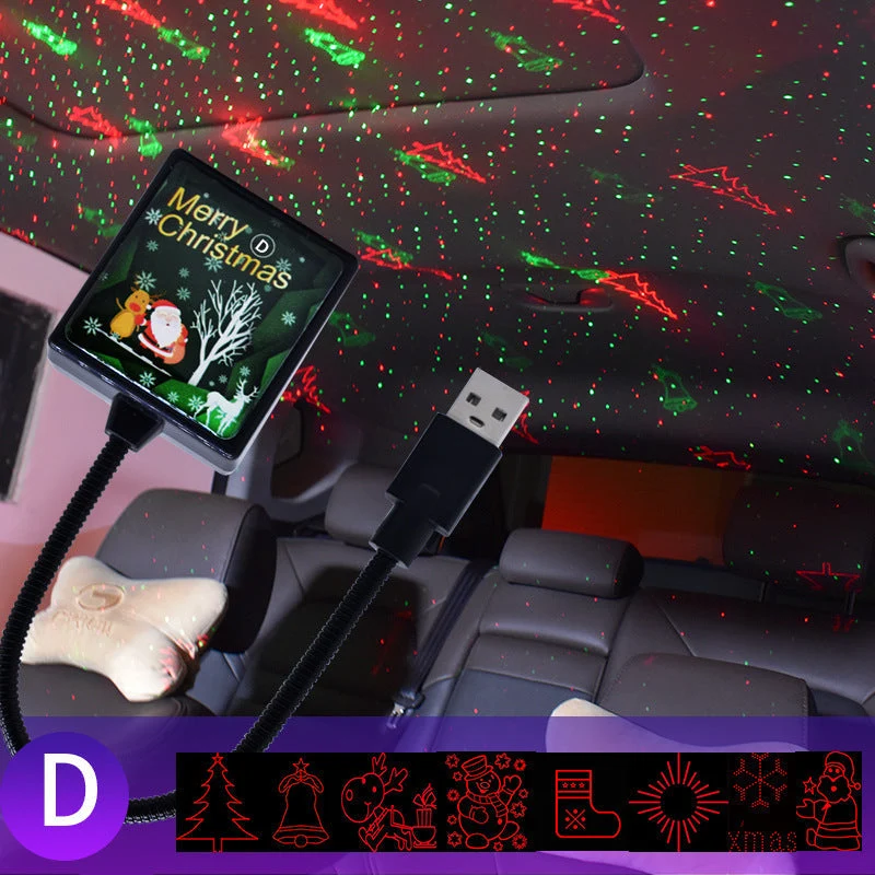 (✨Christmas Sales🎁)Star Light Projector Party Lights USB LED Light Interior Lighting LED Interior Car Lights - Image 8