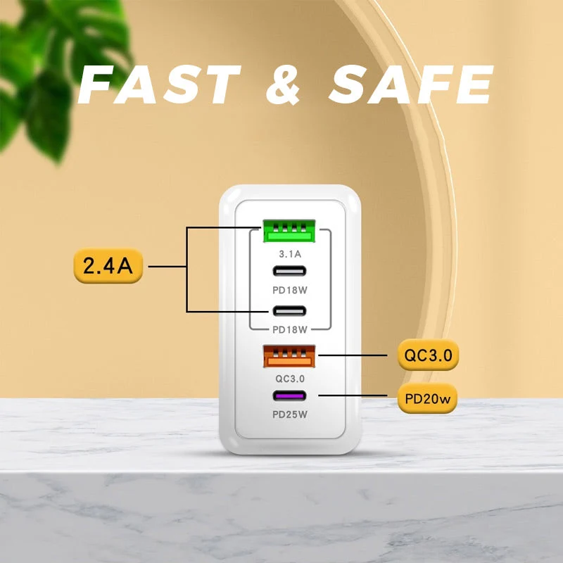 120W Fast Charger with 5 Ports⚡ - Image 2