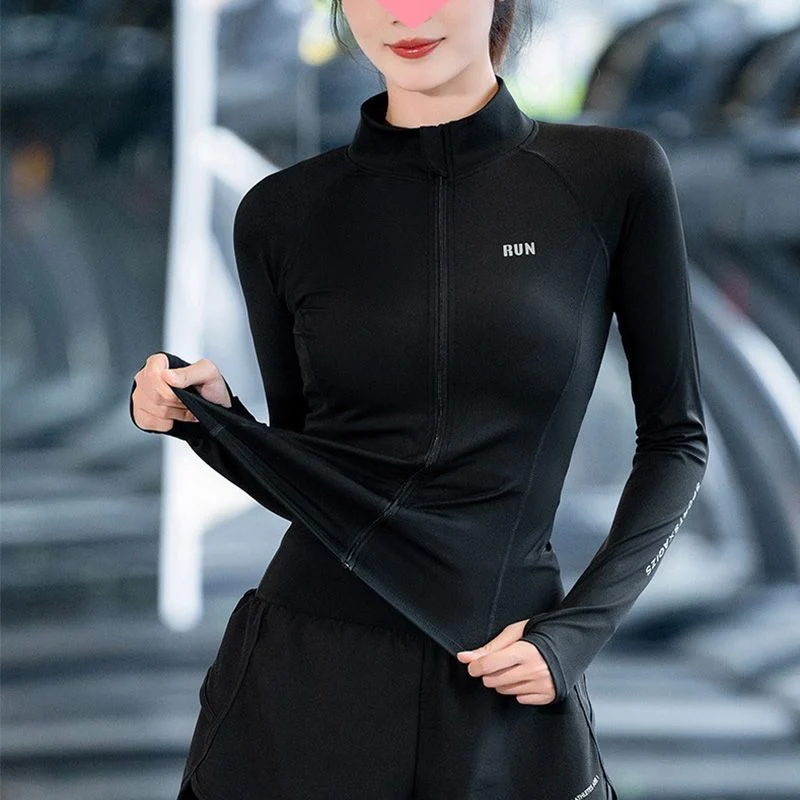 Women’s Long-sleeve Quick-dry Stretchy Yoga Tops - Image 10