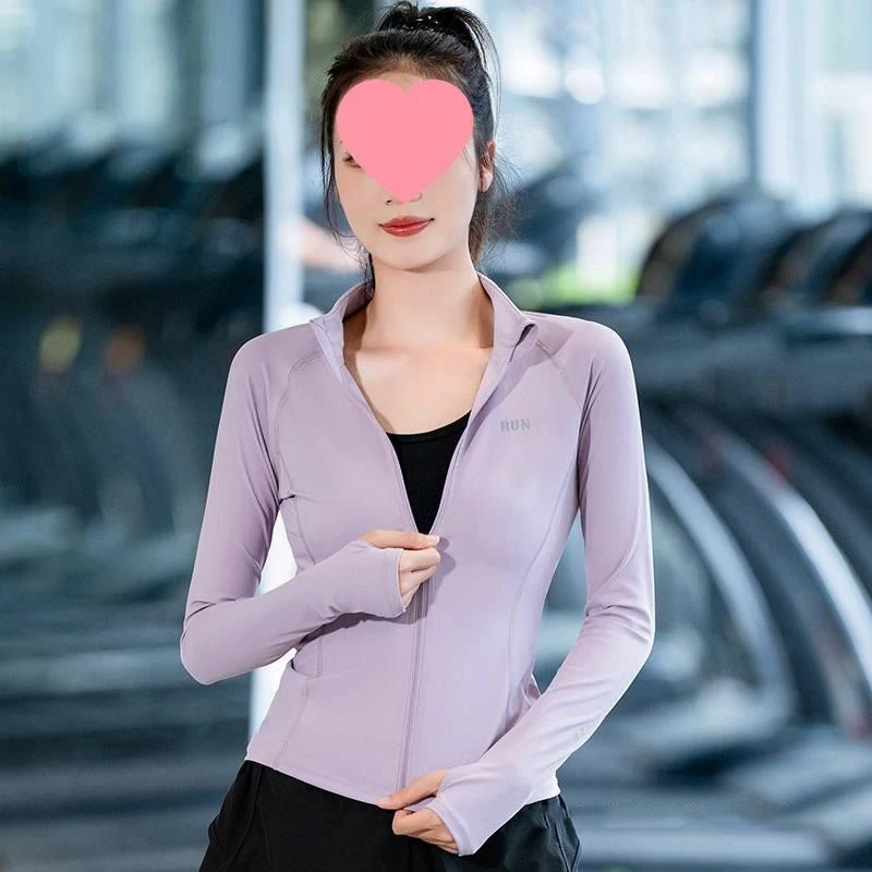Women’s Long-sleeve Quick-dry Stretchy Yoga Tops - Image 3