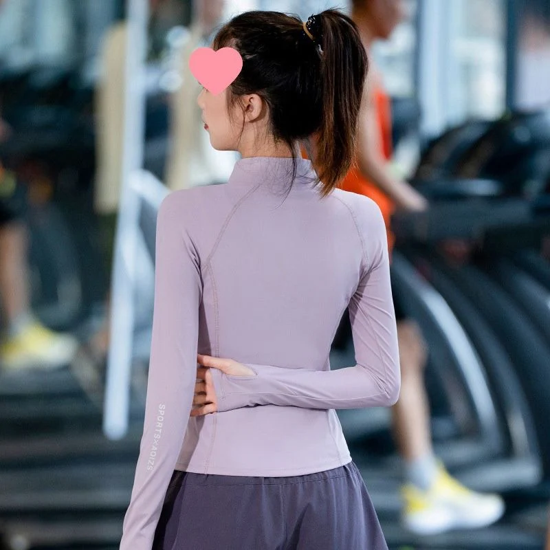 Women’s Long-sleeve Quick-dry Stretchy Yoga Tops - Image 4